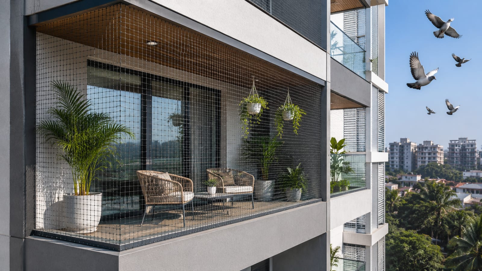 Pigeon Balcony Safety Nets
